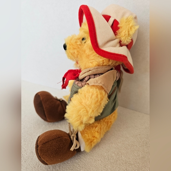 Disney Safari Mickey 11" And Winnie The Pooh 10" Beanie Plush With Tags 1999 - Picture 9 of 9